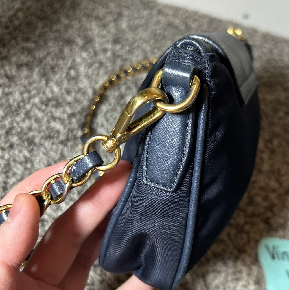 Prada Navy Blue Chain Crossbody Bag - Picture 8 of 15